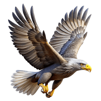 wonderful abstract A majestic eagle soaring through the sky, dynamic lighting, wildlife photography style exclusive png