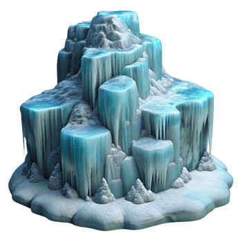 elegant classic A frozen waterfall, intricate ice formations, dramatic lighting genuine png