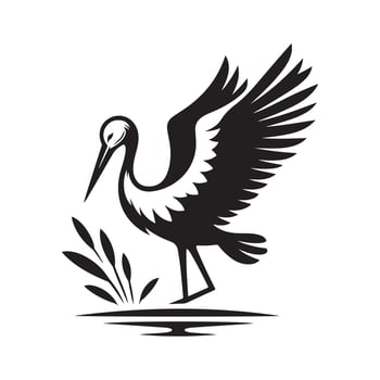 Black Treecreep Silhouette Illustration vector