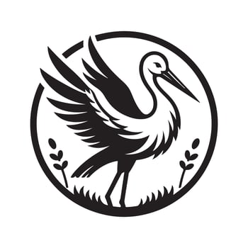 Elegant Treecreep Bird Silhouette Art vector