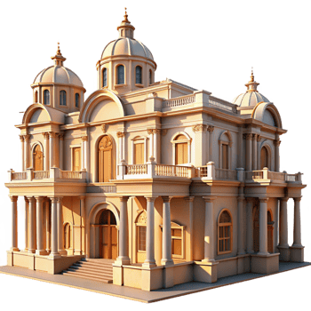 beautiful classic Renaissance palazzo, elegant proportions, classical details, warm sunlight, highly detailed, Renaissance style authentic png
