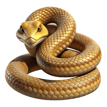 beautiful abstract A coiled rattlesnake, detailed scales, dramatic spotlighting, wildlife photography style genuine png