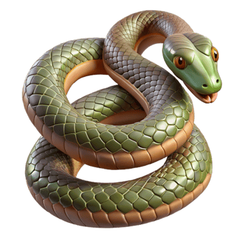 serene vintage A snake slithering through the grass, close-up shot, detailed scales professional png