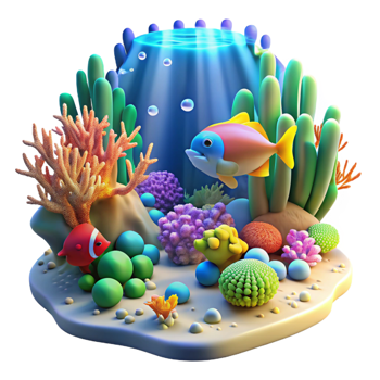 extraordinary traditional A vibrant coral reef teeming with colorful fish, sunlight filtering through the water creating a magical atmosphere. Underwater photography style authentic png