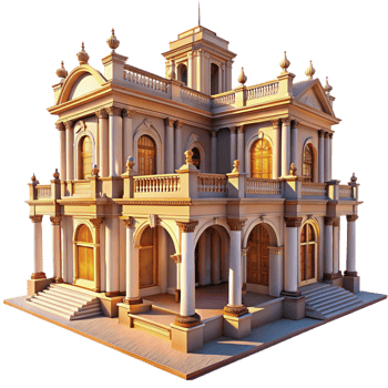 magnificent classic Renaissance palazzo, elegant proportions, classical details, warm sunlight, highly detailed, Renaissance style detailed png