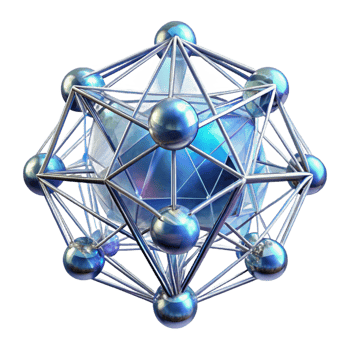 extraordinary classic A network of interconnected, crystalline structures, shimmering and refracting light, in a futuristic, sci-fi style authentic png