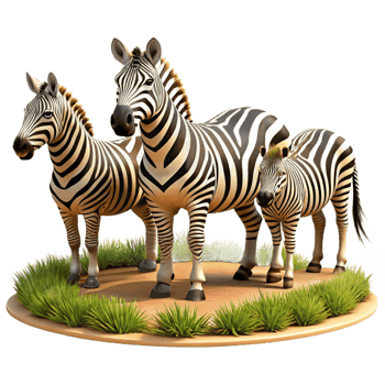 dramatic rustic A group of zebras grazing in the savanna, natural lighting, wildlife photography style exclusive png