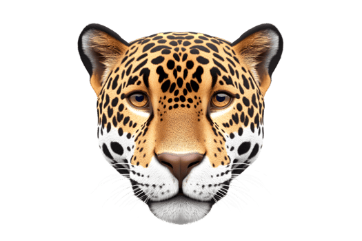 Closeup of a Jaguars Face Wild Cat Portrait Big Cat Headshot Wildlife Photography png