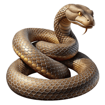 stunning contemporary A coiled rattlesnake, detailed scales, dramatic spotlighting, wildlife photography style detailed png