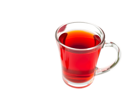 A glass cup filled with a red tea png