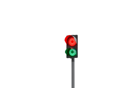 Traffic Light with Red and Green Lights Showing png