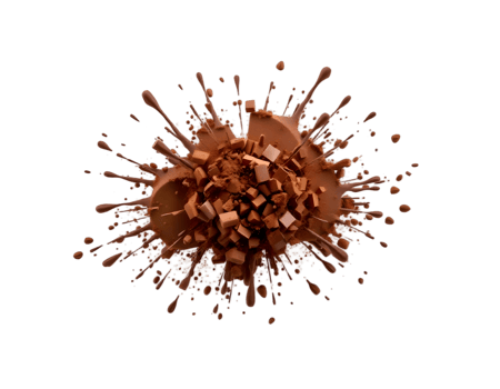 Chocolate Splash with Cubes png
