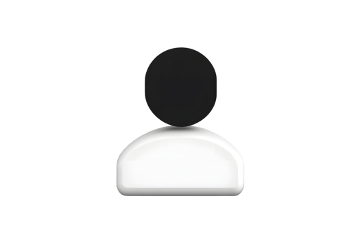 Abstract Minimalist Design Black Circle and White Rounded Rectangle on Transparent Background png