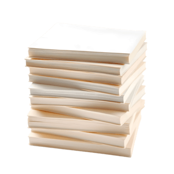 Stack of white blank paper sheets png