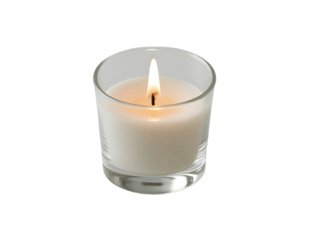 Glowing Candle in a Glass Holder png