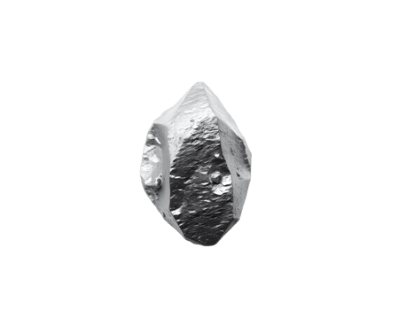 A Shiny Silver Crystal on a Transparent Background png