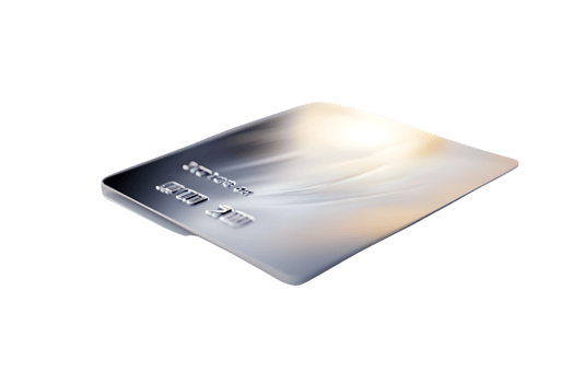 Modern Credit Card Design with Sleek Metallic Finish and Chip Technology png