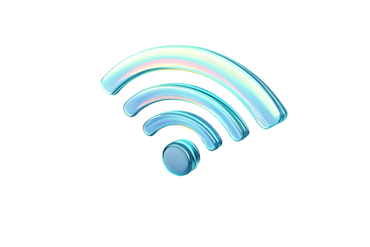 Wireless Connectivity Icon with Vibrant Gradient Design for Technology and Internet Themes png