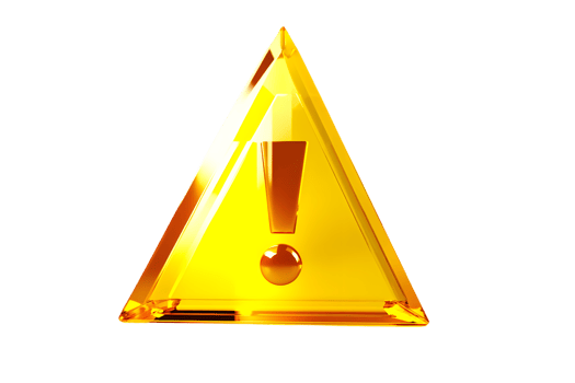 Warning Sign Bright Yellow Triangle with Exclamation Mark for Safety Alerts and Hazard Notific png