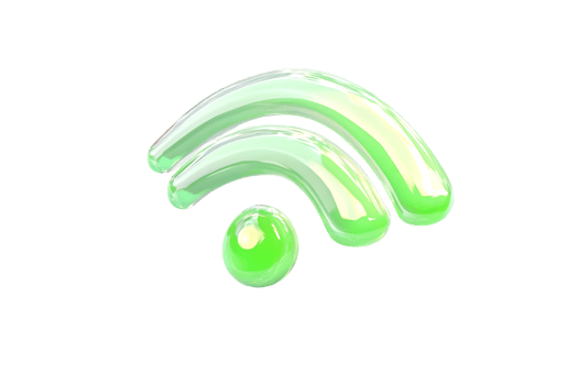 Glowing Green Abstract Shapes with Shiny Sphere Modern Design Elements for Creative Projects png