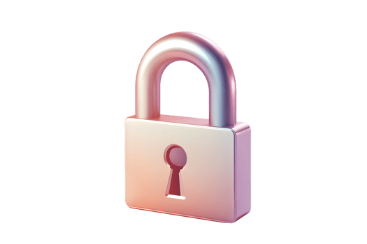 Secure Lock Icon with Gradient Colors for Digital Security and Privacy Concepts png