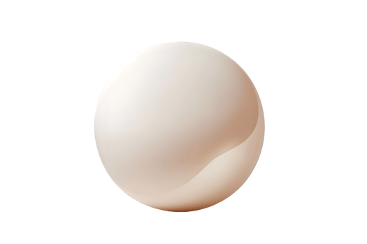 A smooth glossy sphere with a gradient from white to beige ideal for design elements and abst png