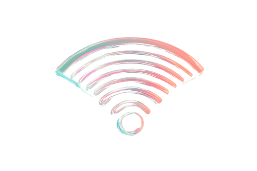 Abstract WiFi Signal Icon with Gradient Colors for Technology and Connectivity Concepts png