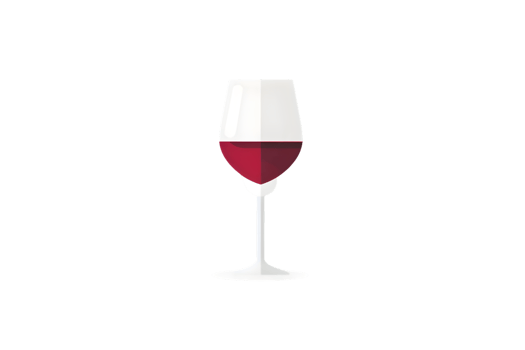 Elegant Wine Glass with Red Beverage Minimalist Design for Culinary and Beverage Themes png