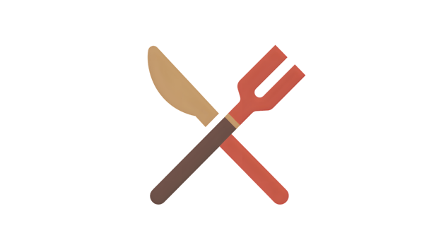 Crossed Knife and Fork Icon for Culinary Design Dining Food Industry Graphics Restaurant Men png