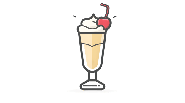 Delicious Vanilla Milkshake with Whipped Cream and Cherry Topping png