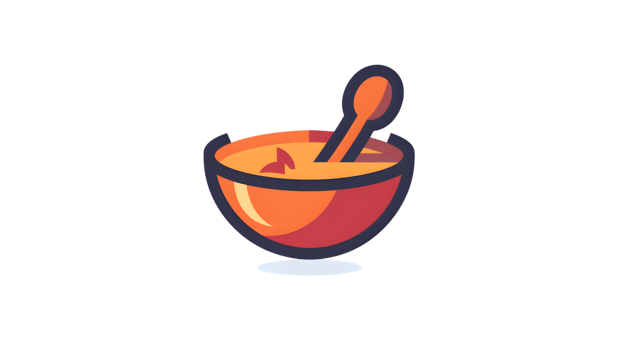 A steaming bowl of soup with a spoon perfect for culinary and foodrelated designs png