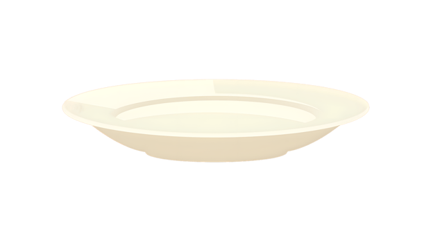 A minimalist white plate on a black background ideal for culinary presentations and design pro png