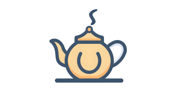 Steaming Teapot Illustration for Culinary and Beverage Themes png