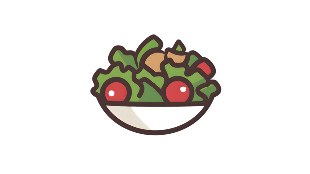 A colorful salad bowl filled with fresh vegetables perfect for health png