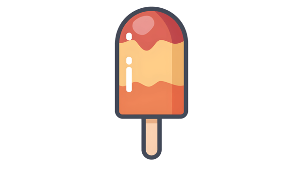 A colorful popsicle with three distinct layers perfect for summer designs and refreshing theme png