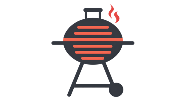 A barbecue grill with glowing coals and rising smoke perfect for cookout themes and foodrelat png
