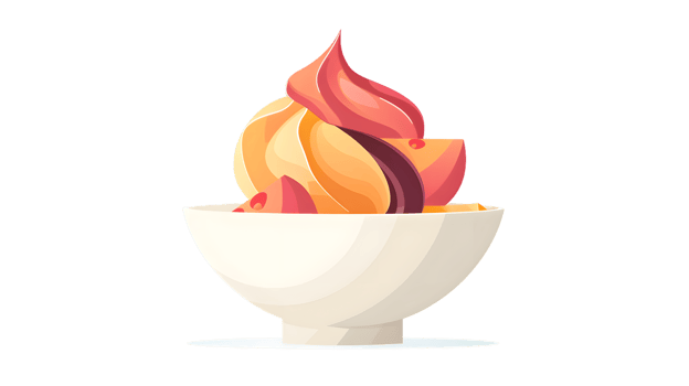 Delicious Ice Cream Scoops in a Bowl Sweet Dessert Illustration Colorful Treats for Summer R png