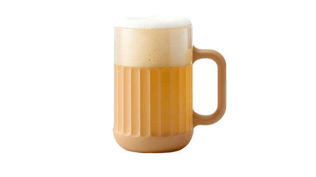 Refreshing Glass of Beer with Frothy Head on a Transparent Background png