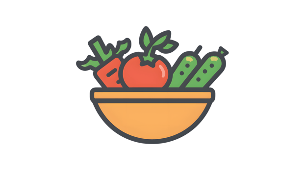 A bowl of fresh vegetables including carrots tomatoes and cucumbers perfect for health and n png