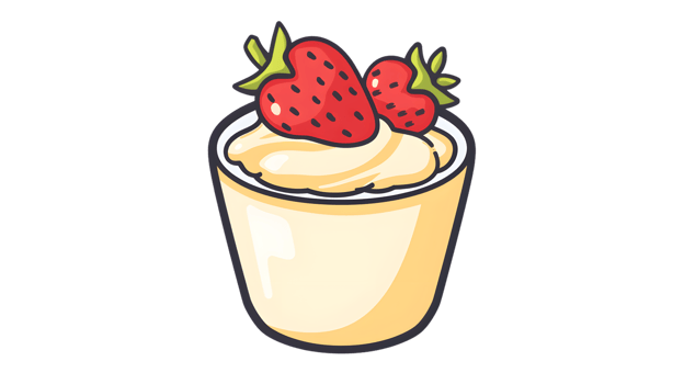 Delicious Strawberry Topped Dessert in a Cup Perfect for Culinary and Food Photography Needs png