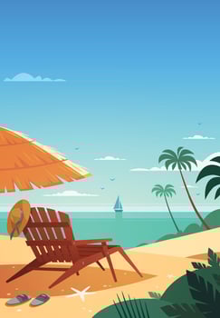 hawaiian summer background vector