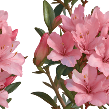 Artistic Azalea Flower Composition in Pastel Tones. . png