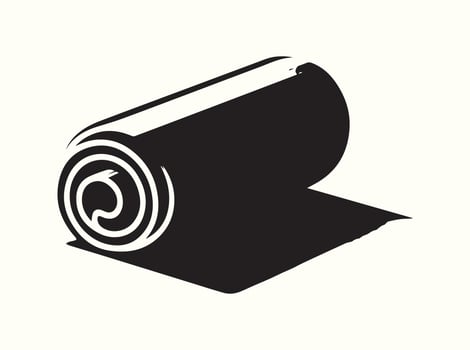 Isolated Silhouette of a Baking Parchment Roll vector