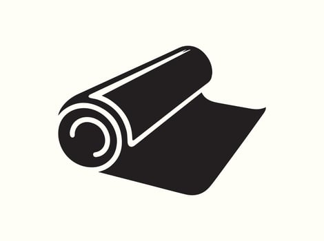 Minimalist Black Silhouette of a Parchment Paper Roll vector