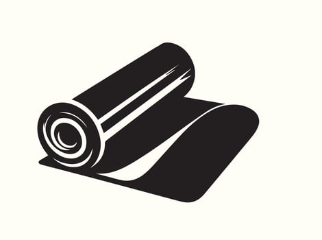 Silhouette of a Roll of Baking Parchment vector
