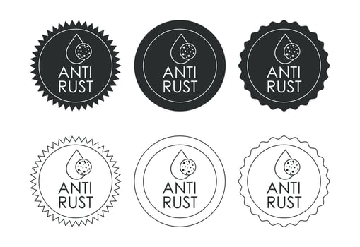 Anti rust icon. Anti oxidation sign, Rust resistant symbol vector