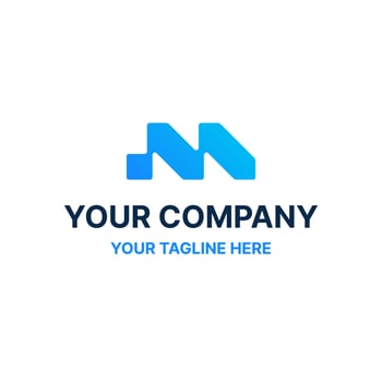 M Letter Building Growth Finance Logo vector