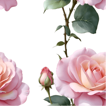 High-Quality Seamless Rose Flower Pattern Clipart for Decor Projects. . png