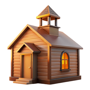 extraordinary classic Prairie School house, horizontal lines, low-pitched roof, warm sunset light, highly detailed, Prairie School style 4K png