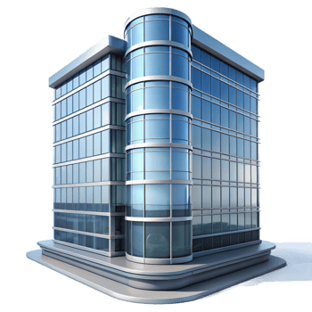 magnificent contemporary International Style skyscraper, sleek glass and steel facade, minimalist design, bright sunlight, highly detailed, International Style high resolution png